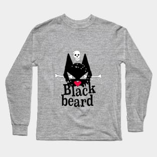 Blackbeard pirate Cat Long Sleeve T-Shirt